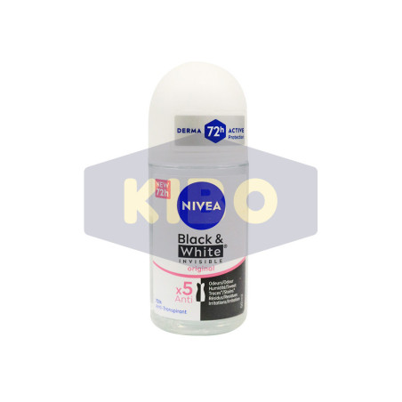 Déodorant roll-on black and white invisible 50ml