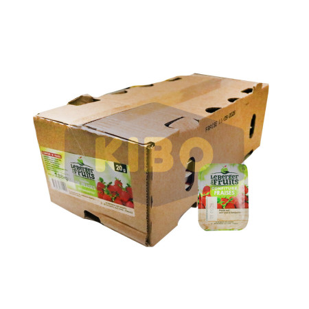 Lot de 144 barquettes de confiture de fraises 20g