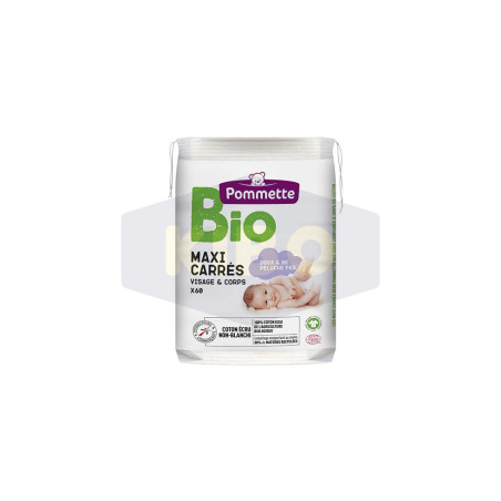 Coton bébé maxi carré bio x60 pièces