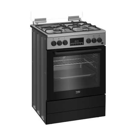 Cuisinière Beko 3 feux gaz + 1 plaque électrique avec grill électrique FBE63320XDL