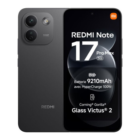 Smartphone - XIAOMI - Redmi Note 17 Pro Max 5G - 8Go RAM - 256Go - Noir
