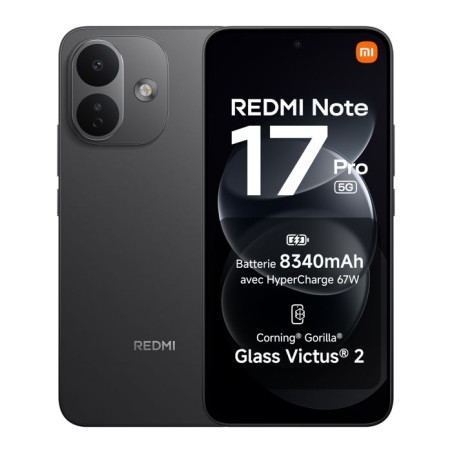 Smartphone - XIAOMI - Redmi Note 17 Pro 5G - 6Go RAM - 256Go - Noir