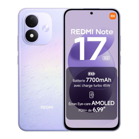 Smartphone - XIAOMI - Redmi Note 17 5G - 6Go RAM - 128Go - Violet