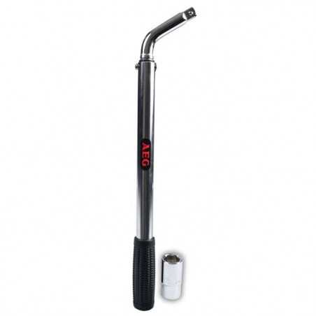 Clé démonte-roue dynamométrique préréglée a 100N/m - AEG - Douille réversible de 17 et 19mm - Acier au chrome-vanadium