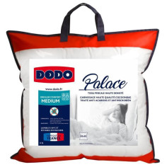 DODO Oreiller Percale Anti-Acariens PALACE - 65 x 65 cm DODO Oreiller Percale Anti-Acariens PALACE - 65 x 65 cm