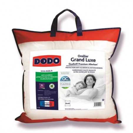 Oreiller Grand Luxe - DODO - Quallofil Allerban - 60 x 60 cm - Blanc