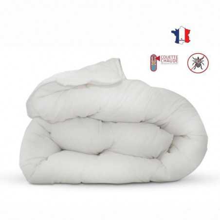 Couette anti-acariens - 220 x 240 cm - Chaude - 400 g/m² 2 personnes - Blanc - ABEIL