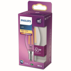 Ampoule LED Philips Equivalent 60W E14 Blanc chaud Non dimmable - Verre Ampoule LED Philips Equivalent 60W E14 Blanc chaud Non dimmable - Verre