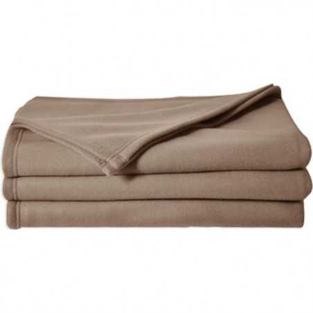 Couverture Polaire Toison d'Or - Poleco - 180 x 220 cm - Coloris Taupe