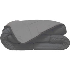Couette Microfibre 400g/m² CALGARY Gris & Argent 220x240cm Couette Microfibre 400g/m² CALGARY Gris & Argent 220x240cm