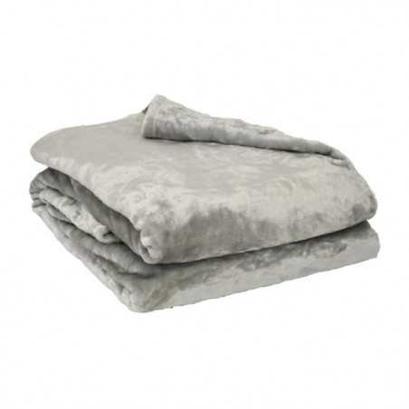 Couverture Microflanelle Toison d'Or - 180 x 220 cm - Coloris Perle
