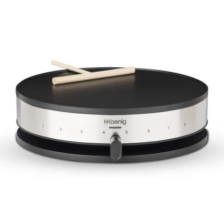 HKoeNIG KREP29 Crepiere 33cm - Température jusqu'a 230°C - 1300W - Revetement anti-ad