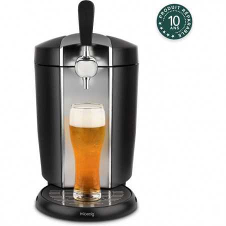 Tireuse a biere HKoeNIG - BW1778 - Capacité 5L - Température réglable 3°C a 6°C - Compatible tous fûts - Inox
