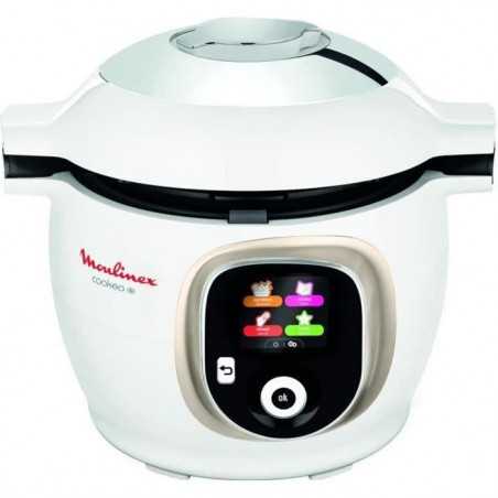 MOULINEX&nbsp;CE851A10 Multicuiseur intelligent COOKEO +&nbsp;6 L -&nbsp;150 recettes préprogrammées - Guide pas a pas - 1600W - Blanc