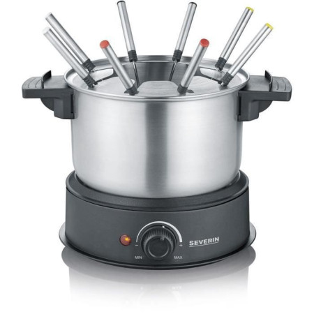Fondue électrique SEVERIN FO2473 - Caquelon inox amovible - 8 personnes
