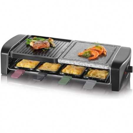 Appareil a raclette SEVERIN - RG9645 - Jusqu'a 8 personnes - Plaques de cuisson combinées - 1400W