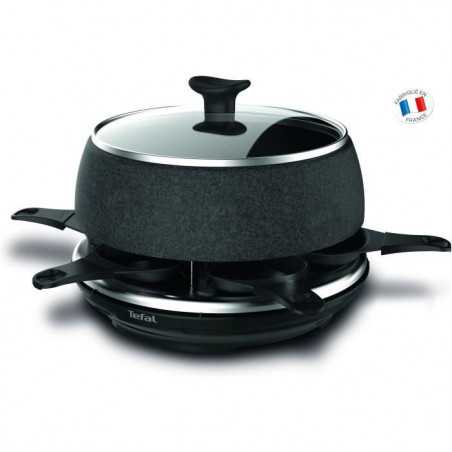 TEFAL Appareil a raclette, 6 personnes, Compact, Rangement facile, Livre de recettes inclus, Fabriqué en France RE12C801