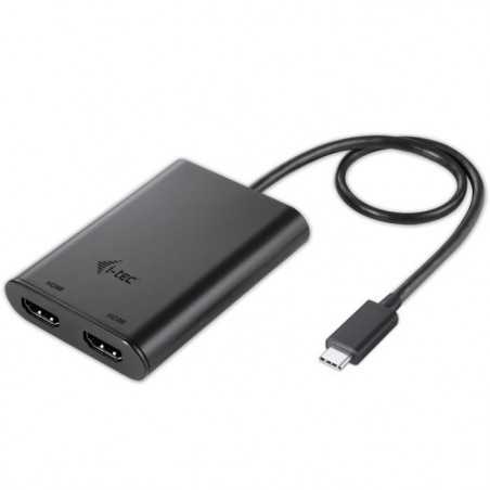 Adaptateur vidéo - I-TEC - USB-C 2x HDMI - 4K Ultra HD - 30Hz - Compatible Thunderbolt 3