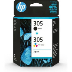 HP 305 Pack de 2 Cartouches d'Encre Noire et Trois Couleurs Authentiques (6ZD17AE) HP 305 Pack de 2 Cartouches d'Encre Noire et Trois Couleurs Authentiques (6ZD17AE)