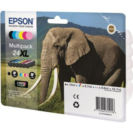 EPSON Multipack 24 XL - Eléphant - Noir