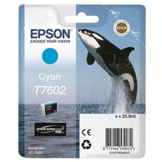 EPSON Cartouche d'encre T7602 Cyan - Orque (C13T76024010) EPSON Cartouche d'encre T7602 Cyan - Orque (C13T76024010)