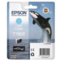 EPSON Cartouche d'encre T7605 Cyan clair - Orque (C13T76054010) EPSON Cartouche d'encre T7605 Cyan clair - Orque (C13T76054010)