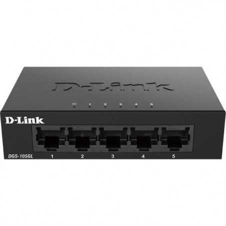 Switch 5 ports Gigabit - Métallique, connecteurs plastique - DLINK - DGS-105GLE