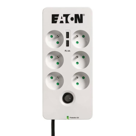 Multiprise/Parafoudre - EATON Protection Box 6 Tel@ USB FR - PB6TUF - 6 prises FR + 1