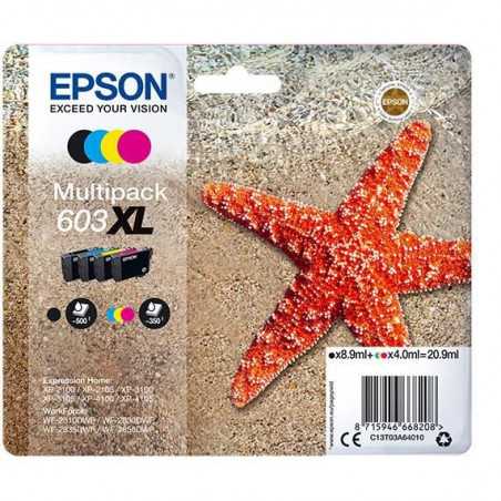 Kit d'encres EPSON Multipack 603 XL - Noir, Cyan, Magenta, Jaune