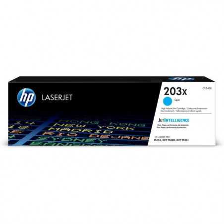 Cartouche de toner cyan HP 203X LaserJet grande capacité authentique (CF541X) pour HP Color LaserJet Pro M254/M280/M281