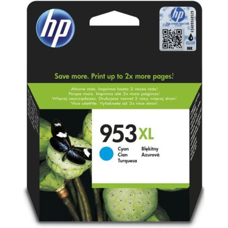 HP 953XL Cartouche d'encre cyan grande capacité authentique (F6U16AE) pour HP OfficeJ