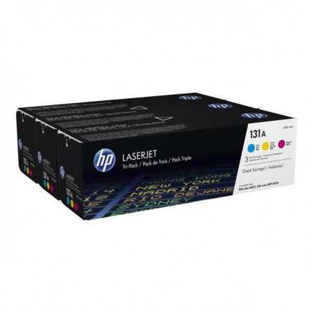 Cartouche de toner HP 131A - Pack de 3 couleurs authentiques LaserJet pour HP LaserJet Pro 200 Color M251/M276